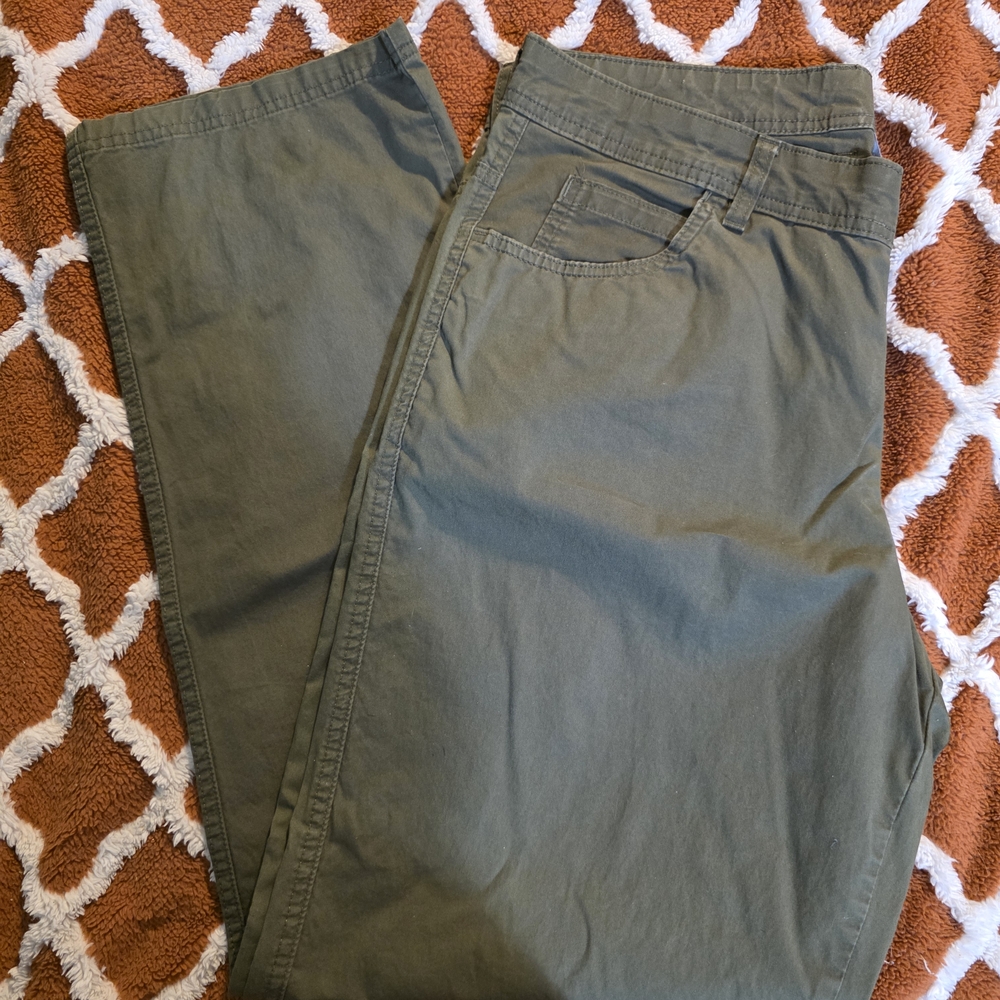 Olive Green Casual Pants